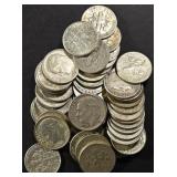 (50) 90% SILVER MIXED DATES ROOSEVELT DIMES (50) 90% SILVER MIXED DATES ROOSEVELT DIMES