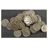 (50) 90% SILVER MIXED DATES MERCURY DIMES (50) 90% SILVER MIXED DATES MERCURY DIMES