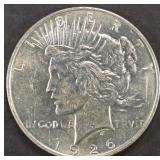 1926-D PEACE DOLLAR CH AU 1926-D PEACE DOLLAR CH AU