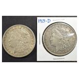 1921 & 1921-D MORGAN DOLLARS AU 1921 & 1921-D MORGAN DOLLARS AU