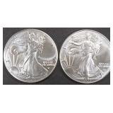 (2) 2023 AMERICAN SILVER EAGLES