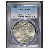 1923 PEACE DOLLAR PCGS MS63