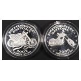(2) 1 OZ .999 SILVER BIKETOBERFEST DAYTONA ROUNDS (2) 1 OZ .999 SILVER BIKETOBERFEST DAYTONA ROUNDS