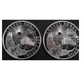 (2) 1 OZ .999 SILV 2023 ARMENIAN NOAHS ARK ROUNDS