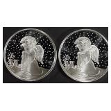 (2) 1 OZ .999 SILVER 2023 ANGEL ROUNDS