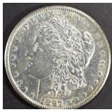 1897-S MORGAN DOLLAR AU/BU