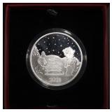 (1) 1 OZ .999 SILVER 2023 XMAS SLED ROUND