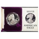 1987 PROOF AMERICAN SILVER EAGLE OGP