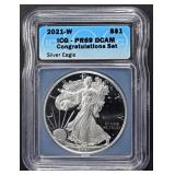 2021-W PROOF AMERICAN SILVER EAGLE ICG PR69 DCAM 2021-W PROOF AMERICAN SILVER EAGLE ICG PR69 DCAM