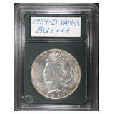 1934-D PEACE DOLLAR BU 1934-D PEACE DOLLAR BU