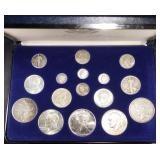 100 YEARS OF US SILVER COINS 16-COIN SET 100 YEARS OF US SILVER COINS 16-COIN SET