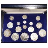 100 YEARS OF US SILVER COINS 16-COIN SET