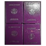 1987-1990 PROOF ASE BOXES W/ COA EMPTY & USED 1987-1990 PROOF ASE BOXES W/ COA EMPTY & USED