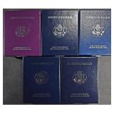 1993-1997 PROOF ASE BOXES W/ COA EMPTY & USED 1993-1997 PROOF ASE BOXES W/ COA EMPTY & USED