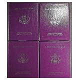 1988-1991 PROOF ASE BOXES W/ COA EMPTY & USED 1988-1991 PROOF ASE BOXES W/ COA EMPTY & USED