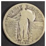 1927-S STANDING LIBERTY QUARTER G/VG