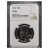 1963 FRANKLIN HALF DOLLAR NGC PF-68