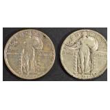 1923 & 1924 STANDING LIBERTY QUARTERS XF