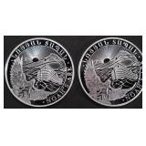 (2) 1 OZ .999 SILV 2023 ARMENIAN NOAHS ARK ROUNDS (2) 1 OZ .999 SILV 2023 ARMENIAN NOAHS ARK ROUNDS