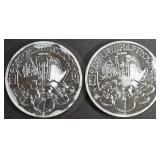 (2) 1 OZ .999 SILVER AUSTRIAN PHILHARMONIC ROUNDS (2) 1 OZ .999 SILVER AUSTRIAN PHILHARMONIC ROUNDS