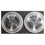 (2) 1 OZ .999 SILV 2022 AUSTRALIAN KANGAROO ROUNDS (2) 1 OZ .999 SILV 2022 AUSTRALIAN KANGAROO ROUNDS