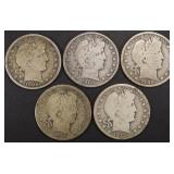 COLLECTORS LOT BARBER HALF DOLLARS COLLECTORS LOT BARBER HALF DOLLARS