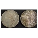 1879-S BU & 1880-S AU MORGAN DOLLARS