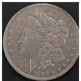 1891-O MORGAN DOLLAR XF