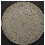 1892-S MORGAN DOLLAR VG 1892-S MORGAN DOLLAR VG