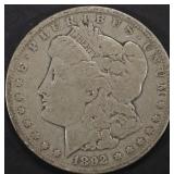 1892-S MORGAN DOLLAR VG