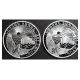 (2) 1 OZ .999 SILV 2023 ARMENIAN NOAHS ARK ROUNDS