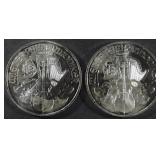 (2) 1 OZ .999 SILVER AUSTRIAN PHILHARMONIC ROUNDS (2) 1 OZ .999 SILVER AUSTRIAN PHILHARMONIC ROUNDS