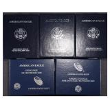 (1) 1998, (2) 00, (1) 11-12 PROOF ASE BOXES W/ COA (1) 1998, (2) 00, (1) 11-12 PROOF ASE BOXES W/ COA