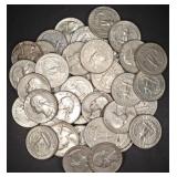 (40) 90% SILVER WASHINGTON QUARTERS (40) 90% SILVER WASHINGTON QUARTERS