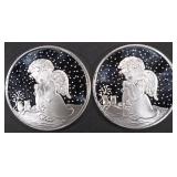 (2) 1 OZ .999 SILVER 2023 ANGEL ROUNDS (2) 1 OZ .999 SILVER 2023 ANGEL ROUNDS