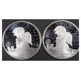 (2) 1 OZ .999 SILVER 2023 ANGEL ROUNDS