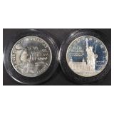 1983-D & 1986-S SILVER $1 COMM COINS