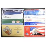 1990-91, 93-94, 97-99, 01, 03 US MINT SETS