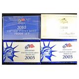 (2) 2005, 2007, 2010 US PROOF SETS (2) 2005, 2007, 2010 US PROOF SETS