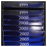 (2) 1999-2000, (1) 01-02, (2) 05 US PROOF SETS