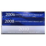 2006, 2008, 2010 US PROOF SETS