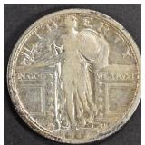 1917 T-1 STANDING LIBERTY QUARTER VF