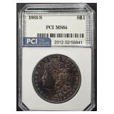 1883-S MORGAN DOLLAR PCI CH/GEM BU 1883-S MORGAN DOLLAR PCI CH/GEM BU