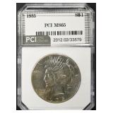 1935 PEACE DOLLAR PCI GEM BU 1935 PEACE DOLLAR PCI GEM BU