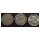1921, 1930, 1962 SILVER CANADIAN QUARTERS 1921, 1930, 1962 SILVER CANADIAN QUARTERS