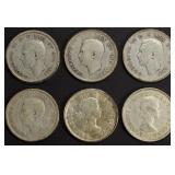 1937-1939, 1943, 1953, 1956 SILVER CANADIAN QTRS 1937-1939, 1943, 1953, 1956 SILVER CANADIAN QTRS