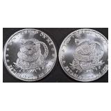 (2) 1 OZ .999 SILVER DONï¿½T TREAD ON ME ROUNDS