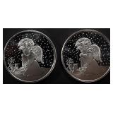 (2) 1 OZ .999 SILVER 2023 ANGEL ROUNDS