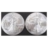 (2) 2023 AMERICAN SILVER EAGLES (2) 2023 AMERICAN SILVER EAGLES