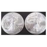 (2) 2023 AMERICAN SILVER EAGLES